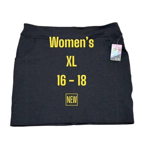 Women's Golf Mountain Hardware XL 16 18 Skirt Terry Cloth Black Flat Front NWT - Picture 2 of 10